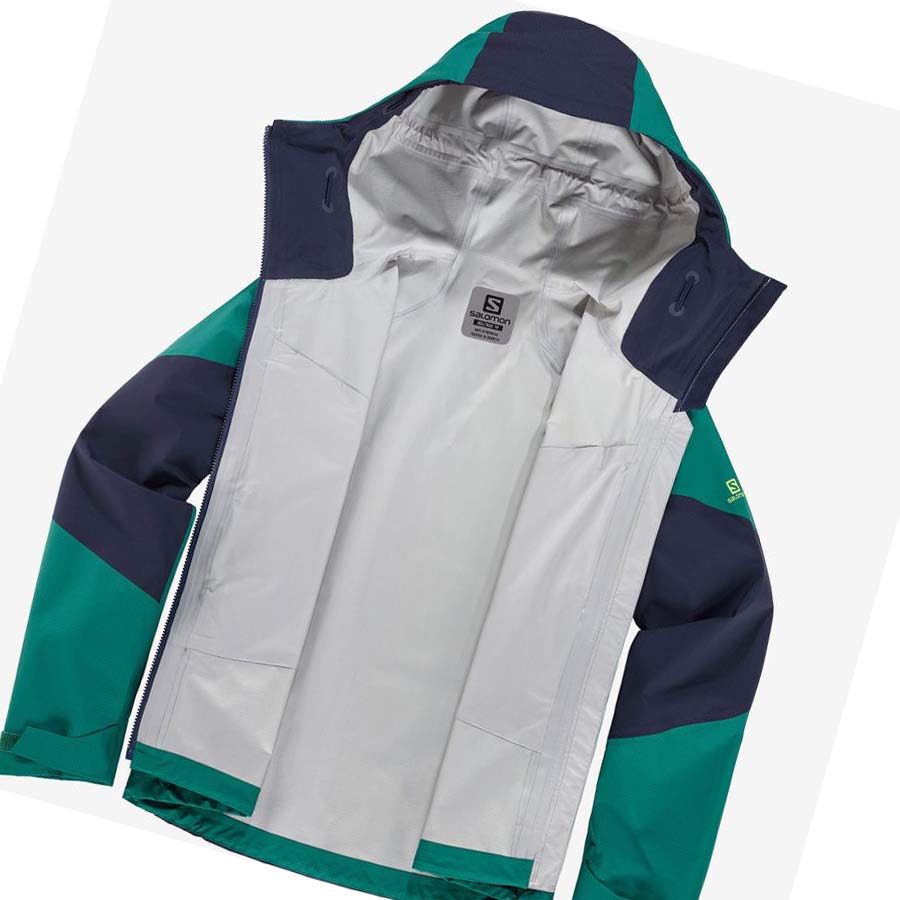 Chaquetas Salomon OUTPEAK GORE-TEX WATERPROOF 3L Mujer Verdes | MX 2471NWY